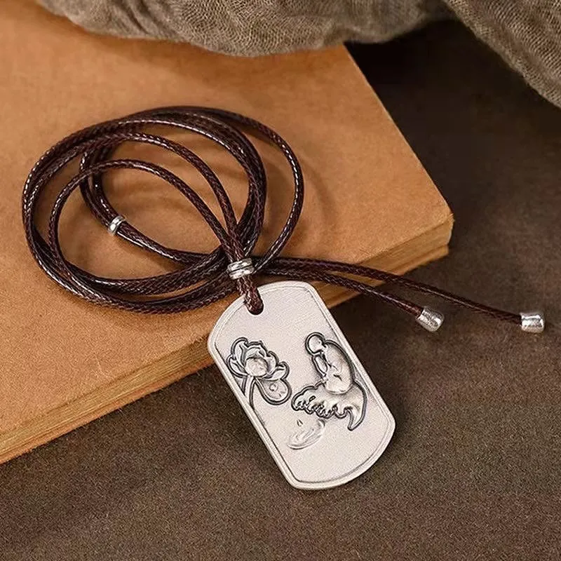 CUTE DAME S999 Sterling Silver Necklaces Unisex Silver-1