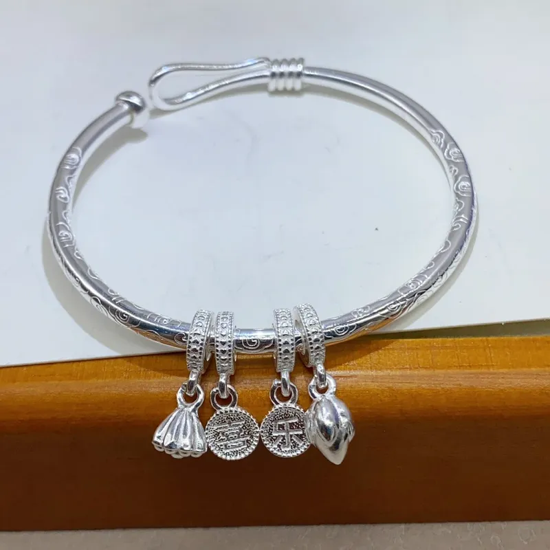 CUTE DAME S999 Sterling Silver Bracelets Women's Silver-4