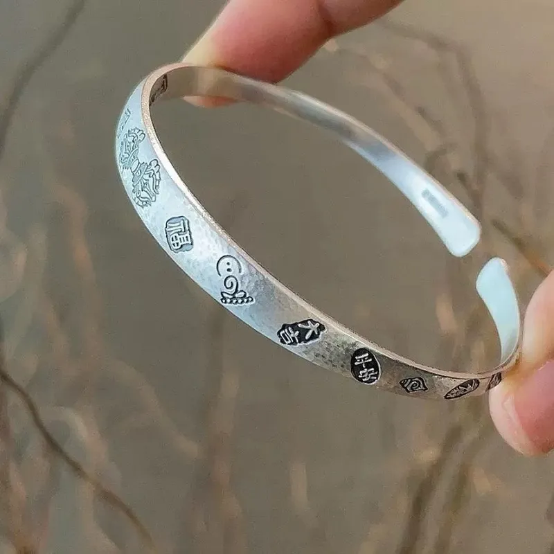 CUTE DAME S999 Fine Silver Sterling Silver Bracelets Unisex Silver-1