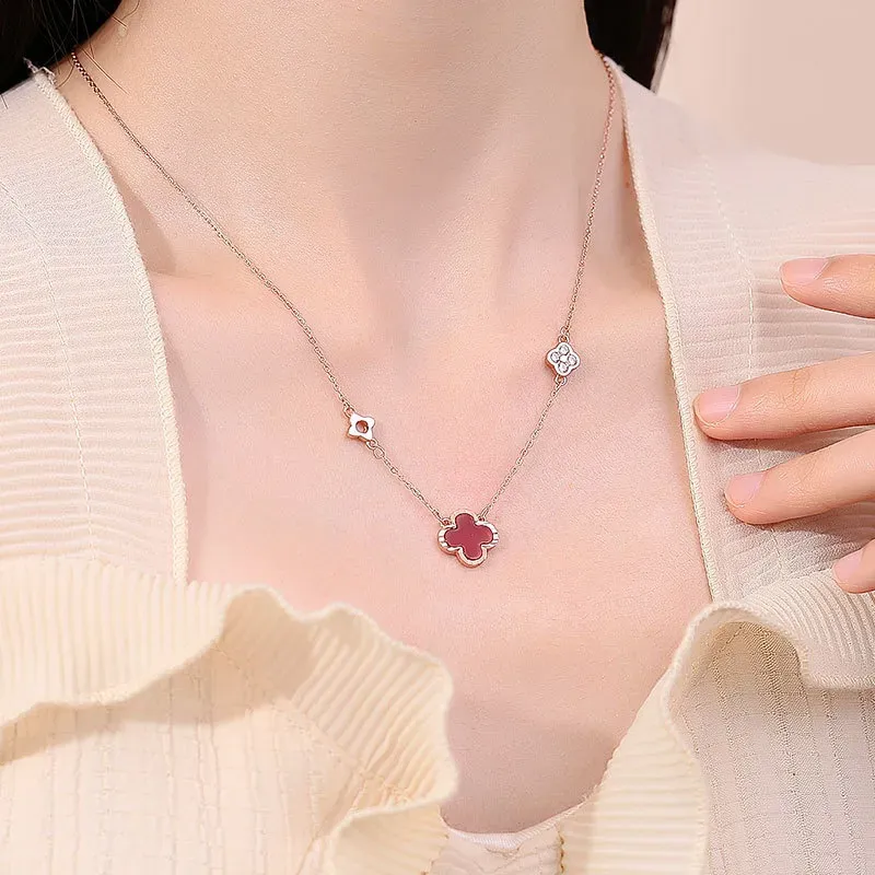CUTE DAME Sterling Silver Necklaces Women's-8