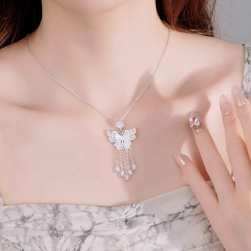 CUTE DAME 999 Fine Silver Necklaces Women's-4