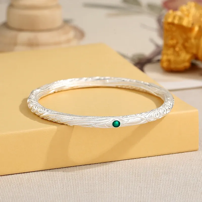 CUTE DAME Sterling Silver Bangles Unisex-3