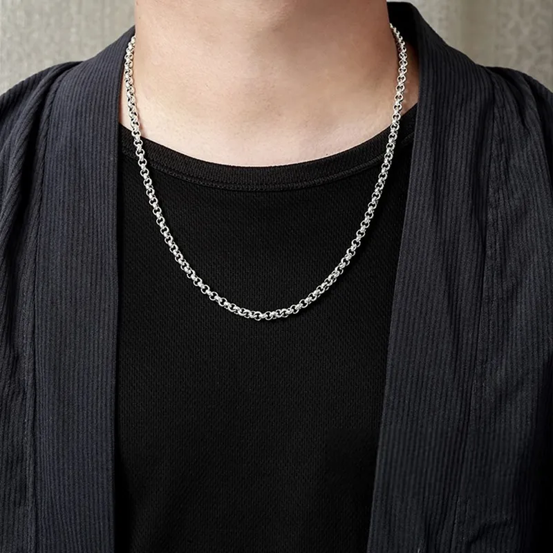 CUTE DAME 925 Sterling Silver Necklaces Unisex-14