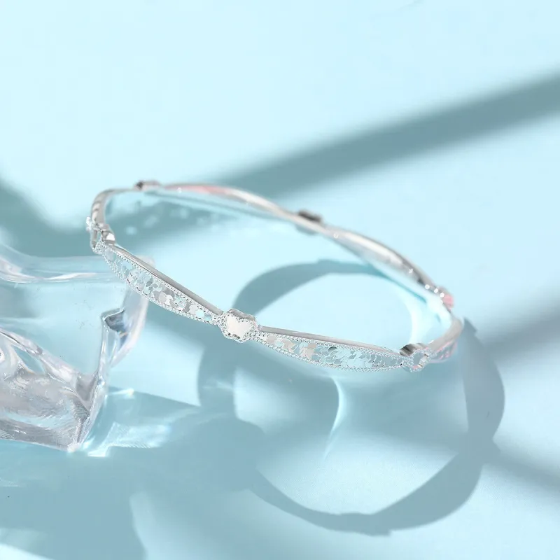 CUTE DAME Sterling Silver Bangles Women's-1