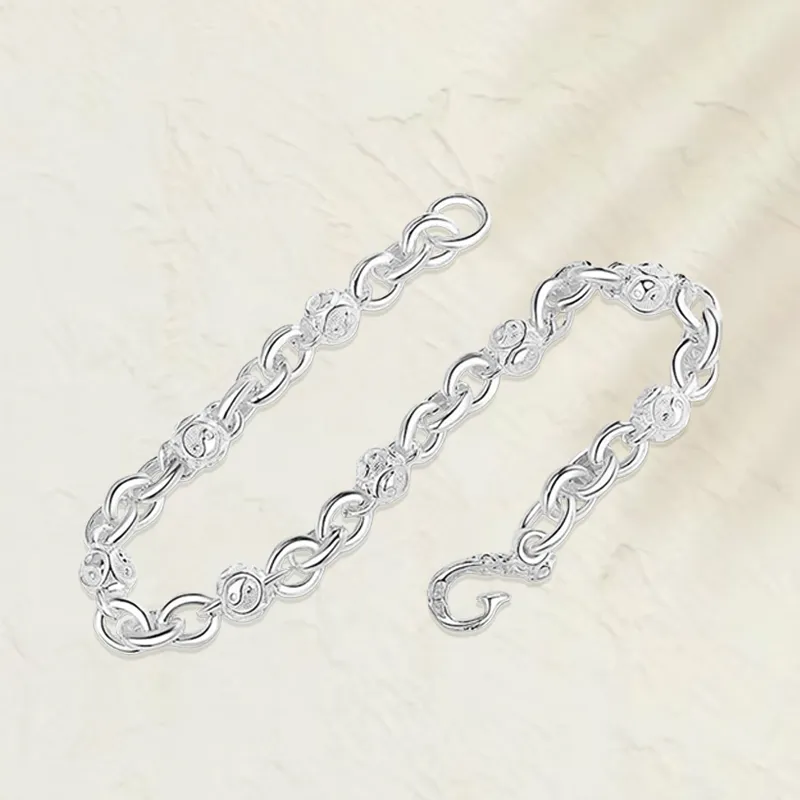CUTE DAME Sterling Silver Bracelets Unisex-3