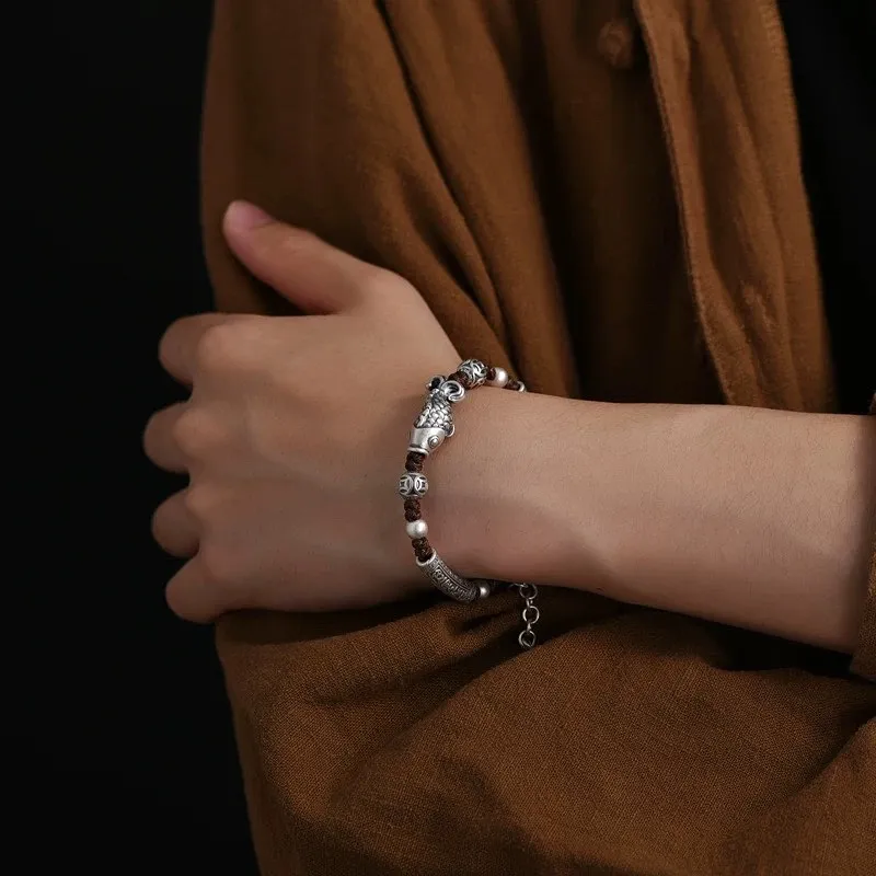 CUTE DAME S999 Pure Silver Bracelets Unisex Silver-4