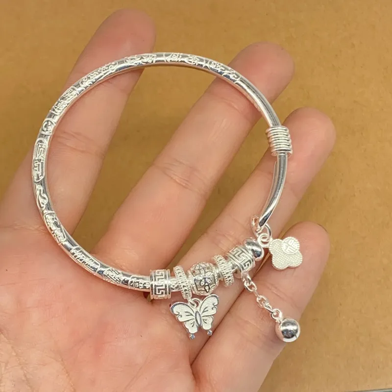 CUTE DAME S999 Fine Silver Sterling Silver Bracelets Women's Silver-2