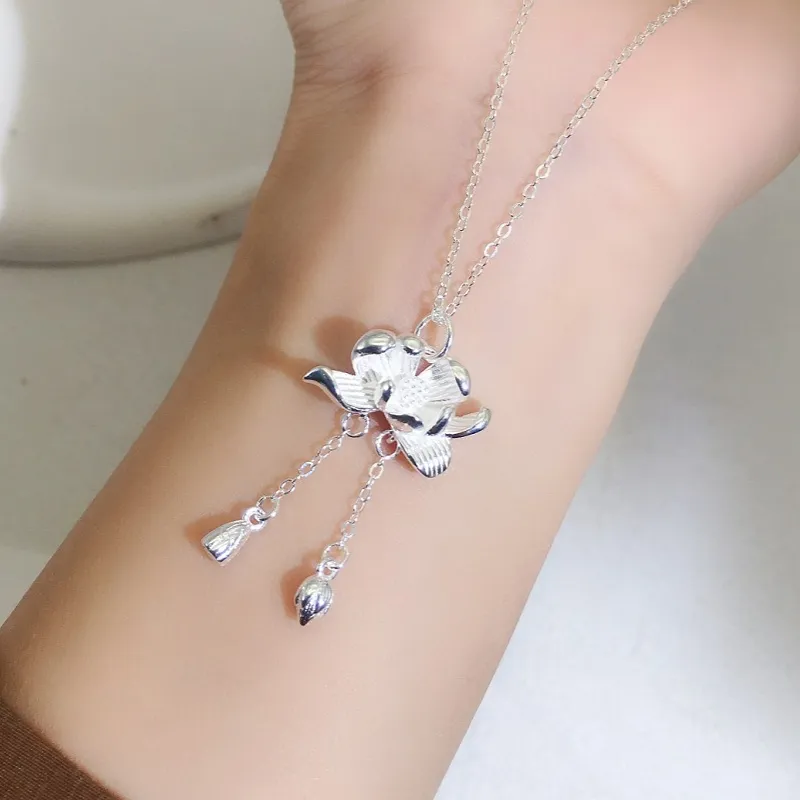 CUTE DAME S990 Sterling Silver Necklaces Women's Silver-2