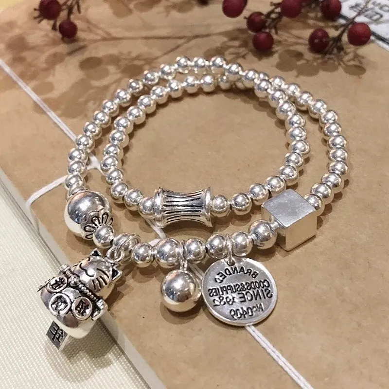CUTE DAME S999 Pure Silver Bracelets Women's Silver-3