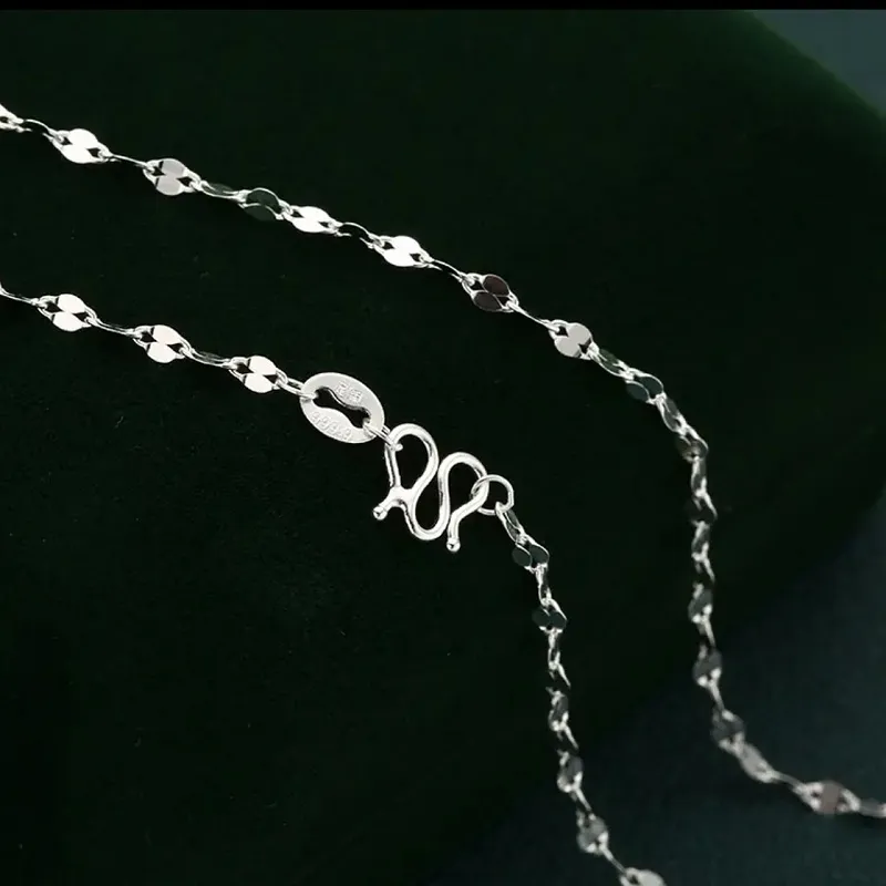 CUTE DAME S999 Sterling Silver Necklaces Women's Silver-2