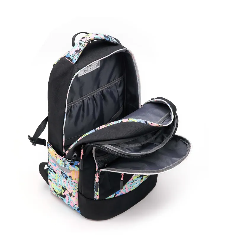 HELLO DRAGON Nylon Backpack Regular Unisex Multicolor/Blizzard/Polar Gray-4