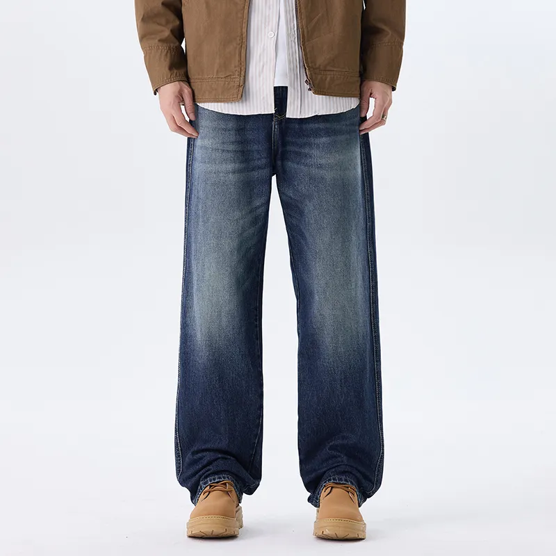 HIPANDA Jeans Men's Vintage Blue-2