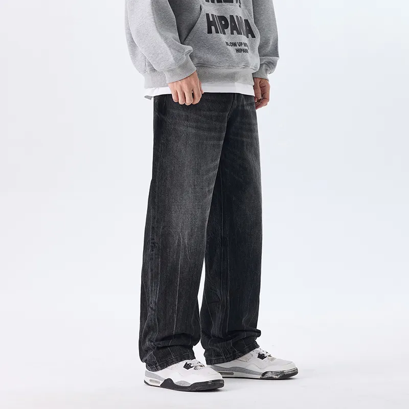 HIPANDA Jeans Men Black-3