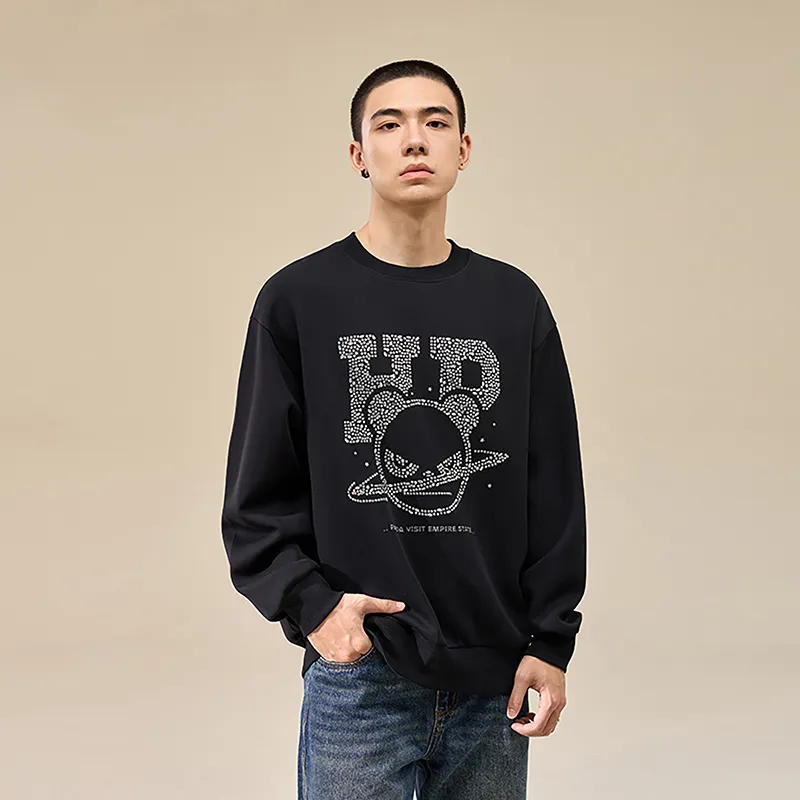 HIPANDA Sweatshirt Trendy Luxury Streetwear Loose Fit Top Unisex-2