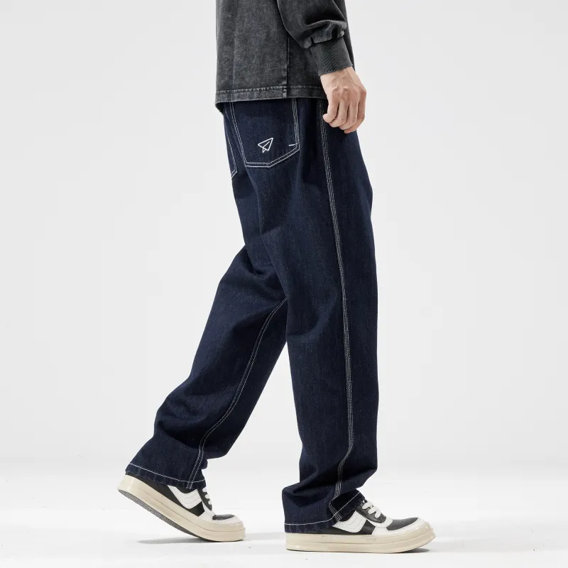 HIPANDA Jeans Men Dark Blue-8