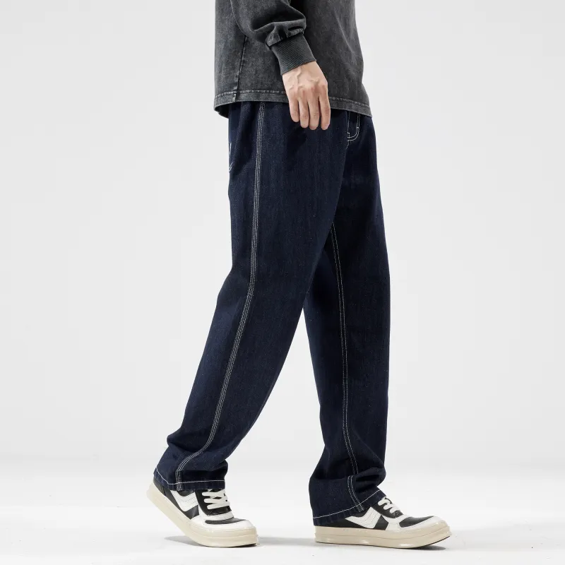 HIPANDA Jeans Men Dark Blue-7