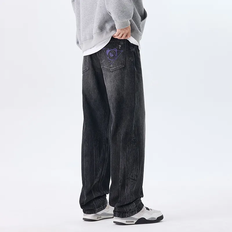 HIPANDA Jeans Men Black-6