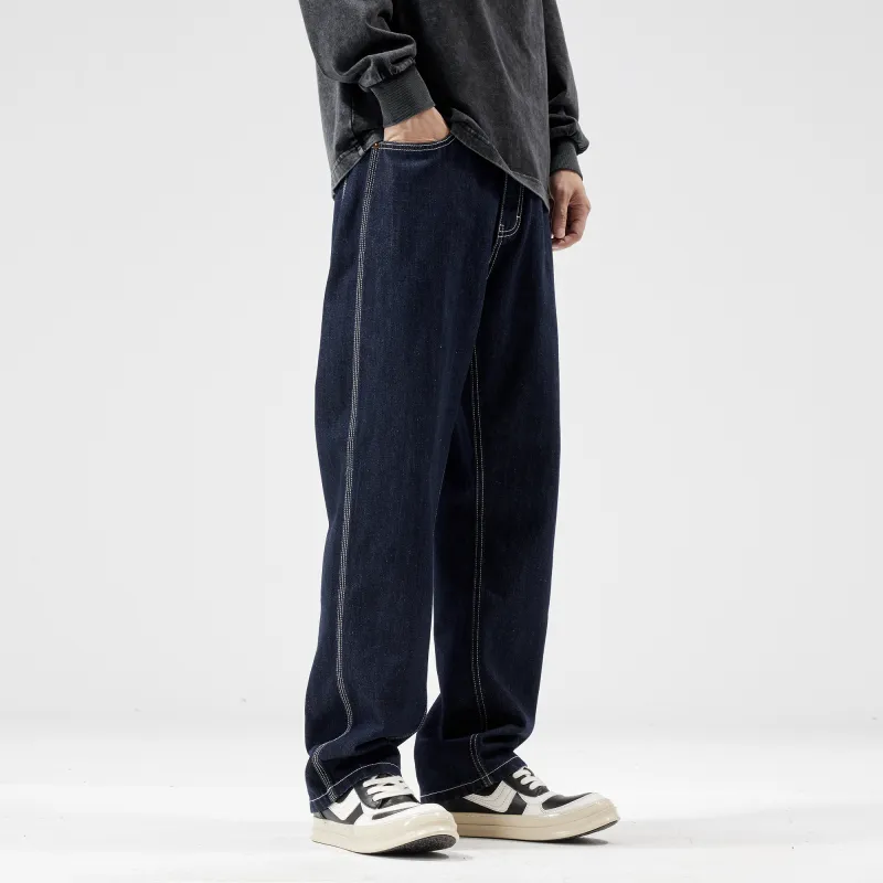 HIPANDA Jeans Men Dark Blue-6