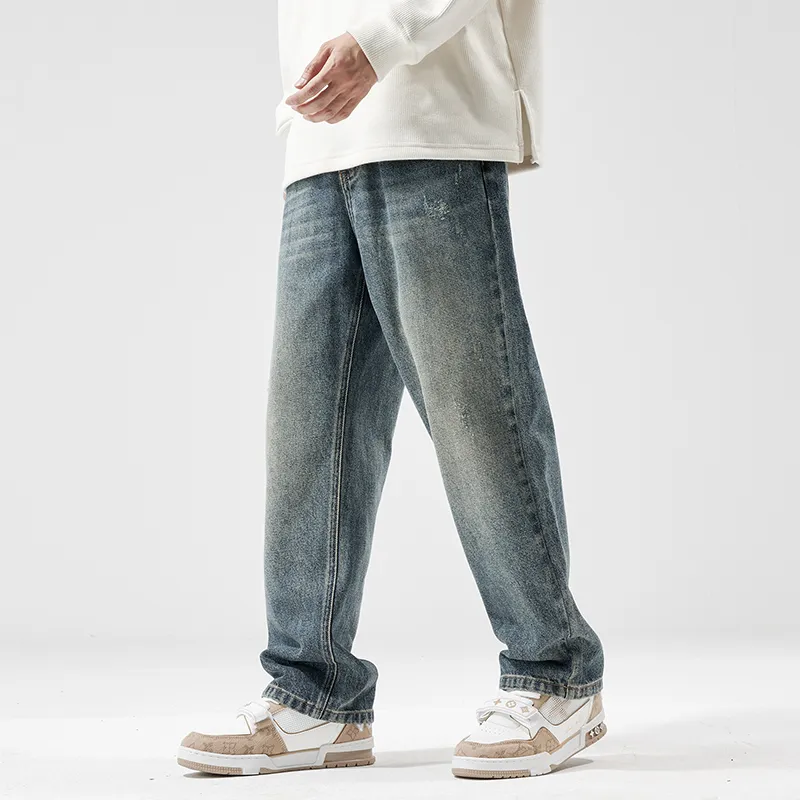 HIPANDA Jeans Men's Nostalgic Blue-5