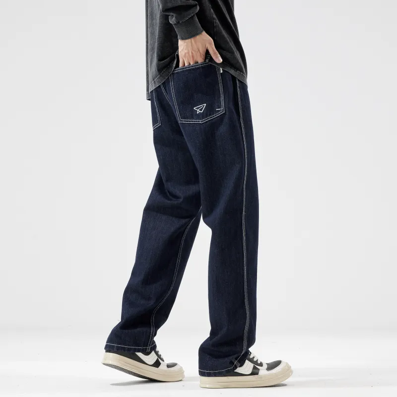 HIPANDA Jeans Men Dark Blue-9