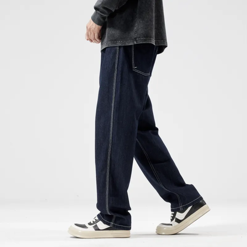 HIPANDA Jeans Men Dark Blue-5