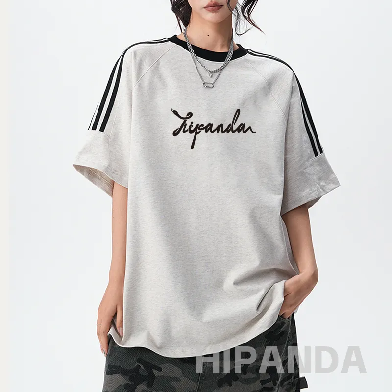 HIPANDA T Shirt Unisex Beige Gray-2