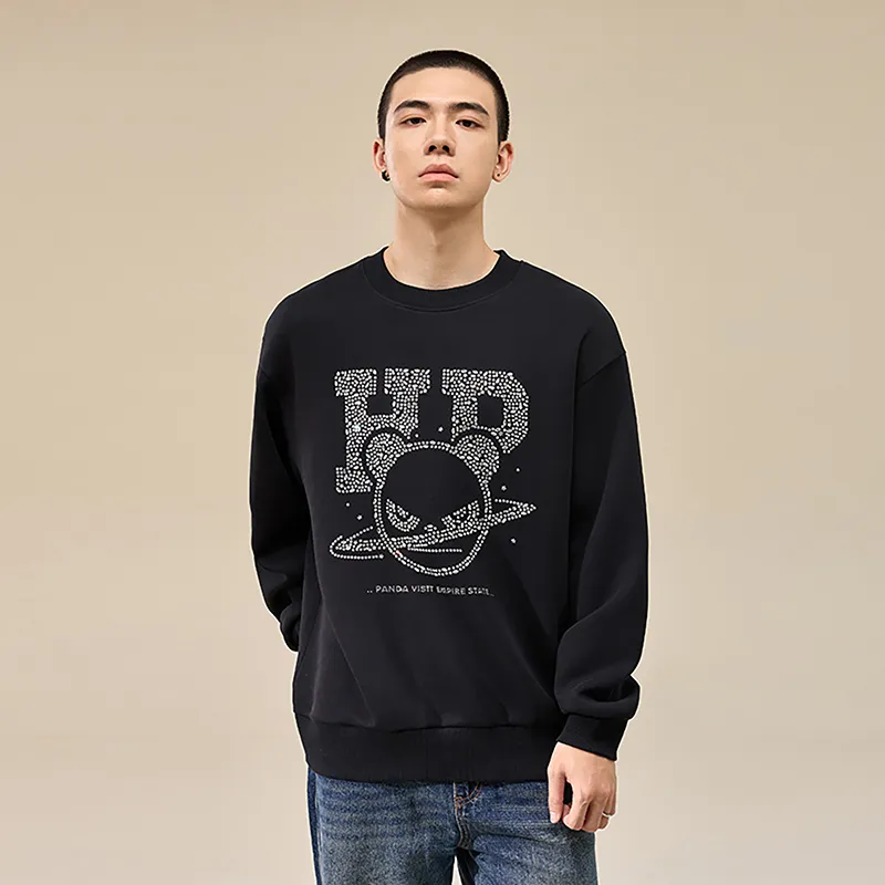 HIPANDA Sweatshirt Trendy Luxury Streetwear Loose Fit Top Unisex-5