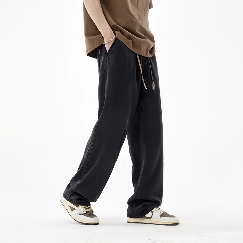 HIPANDA Jeans Men Black-4