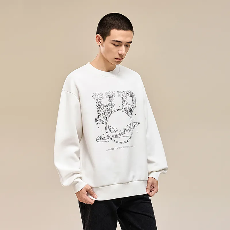 HIPANDA Sweatshirt Trendy Luxury Streetwear Loose Fit Top Unisex-11
