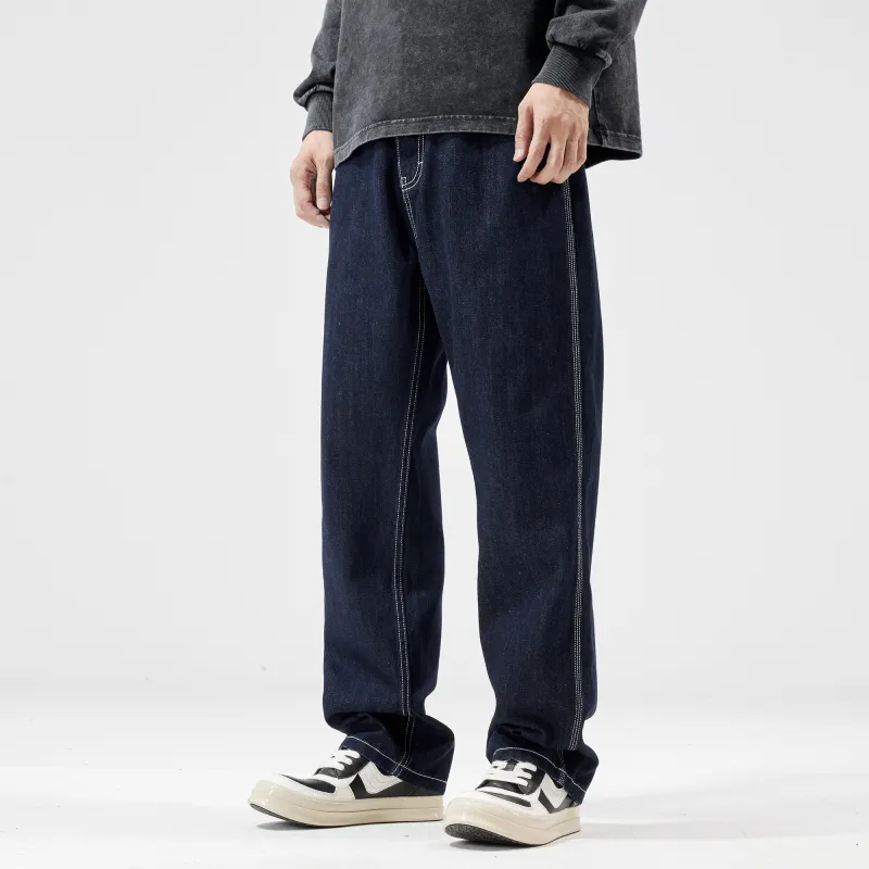 HIPANDA Jeans Men Dark Blue-3