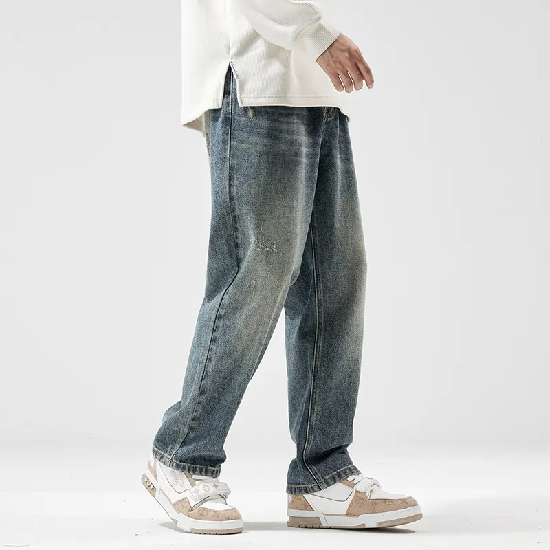 HIPANDA Jeans Men's Nostalgic Blue-7