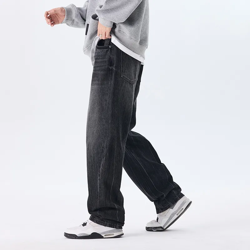 HIPANDA Jeans Men Black-5