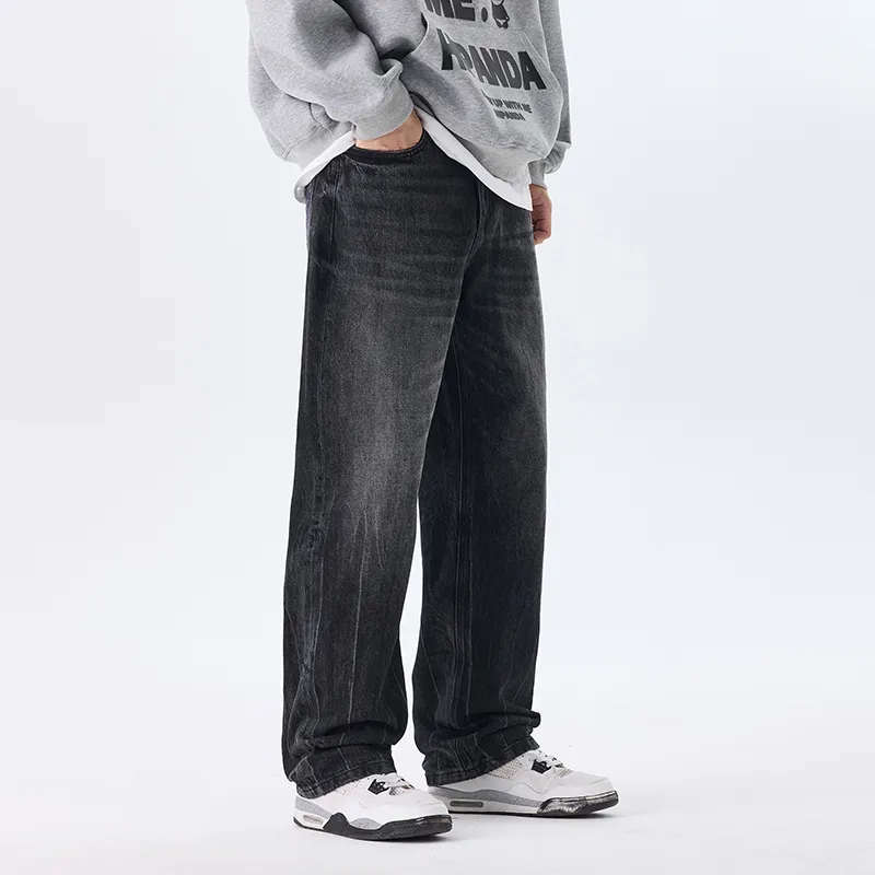 HIPANDA Jeans Men Black-2