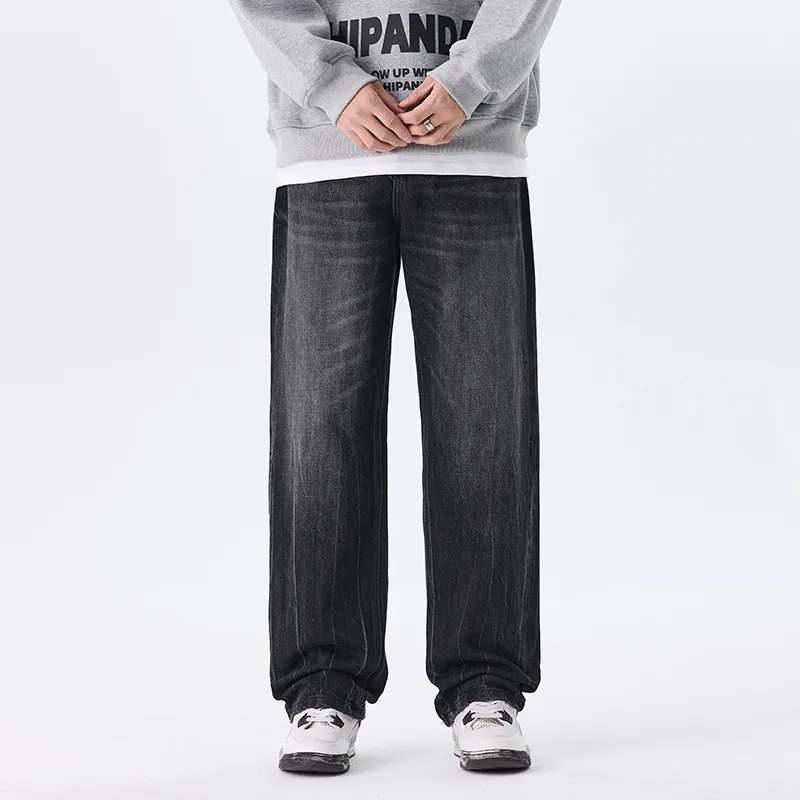 HIPANDA Jeans Men Black-1