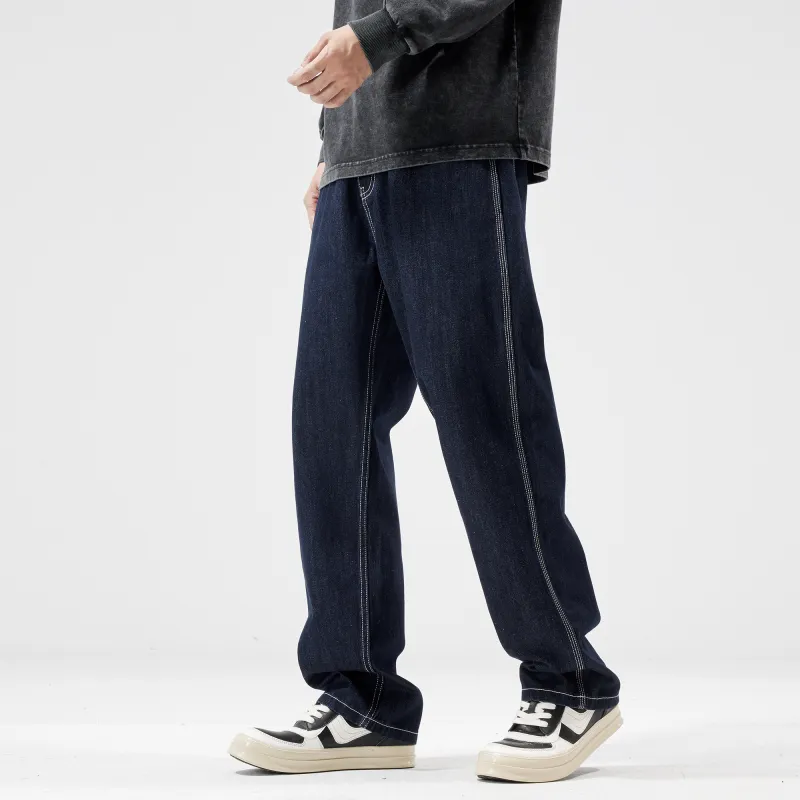HIPANDA Jeans Men Dark Blue-4