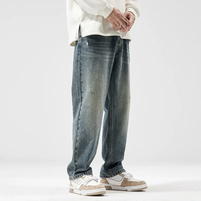 HIPANDA Jeans Men's Nostalgic Blue-6