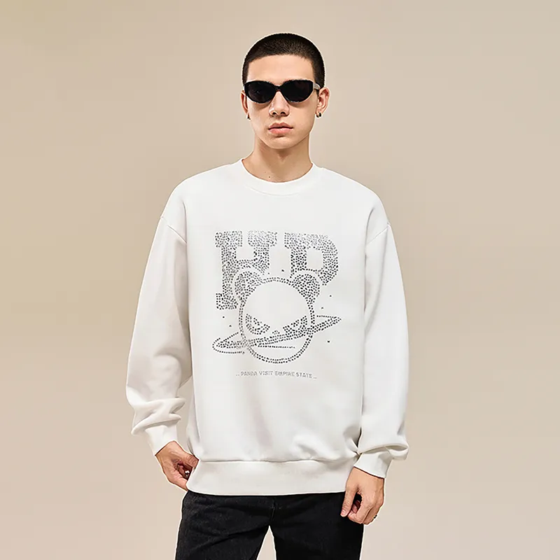 HIPANDA Sweatshirt Trendy Luxury Streetwear Loose Fit Top Unisex-13