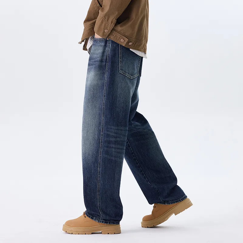 HIPANDA Jeans Men's Vintage Blue-5