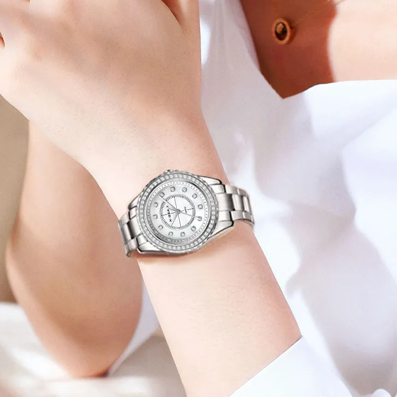 X-GEAR Automatic Mechanical Movement Alloy Strap Watch Women's Watch White Dial-1