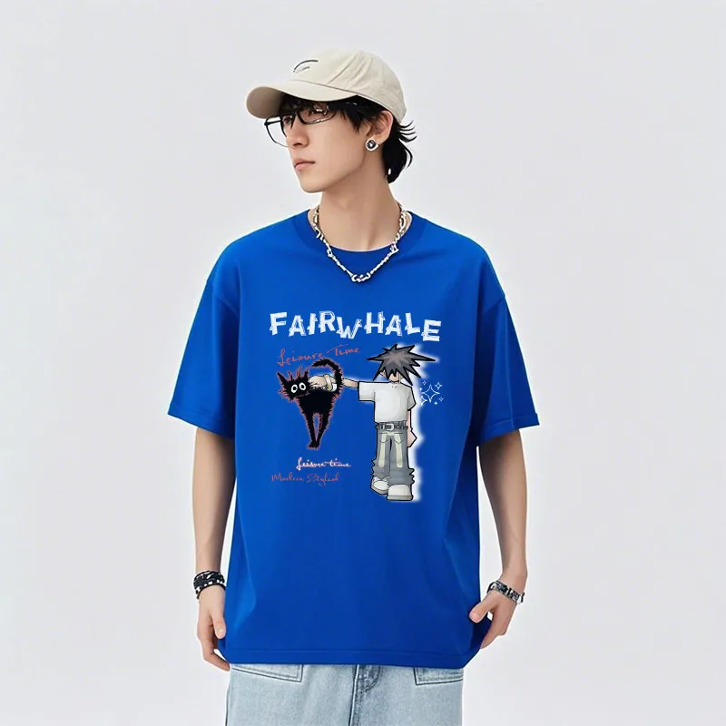 FAIRWHALE Drop Shoulder Sleeve T Shirt Unisex-22