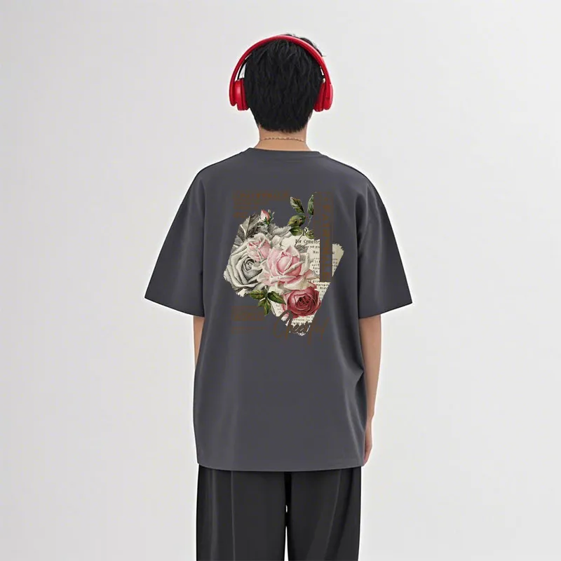 FAIRWHALE Drop Shoulder Sleeve T Shirt Unisex-14