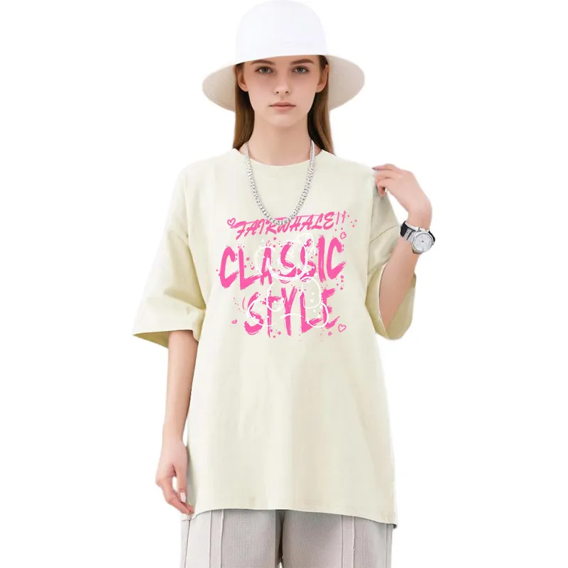 FAIRWHALE Drop Shoulder Sleeve T Shirt Unisex-12