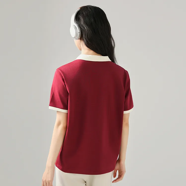 Cotton Polo Shirts Women's-8