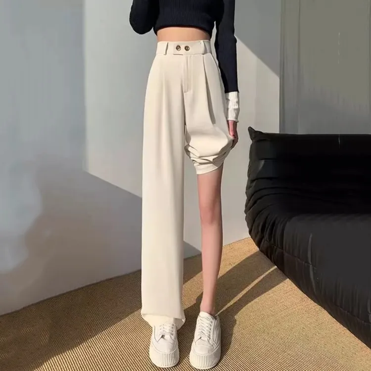 Cotton Suit Trousers Women's-5
