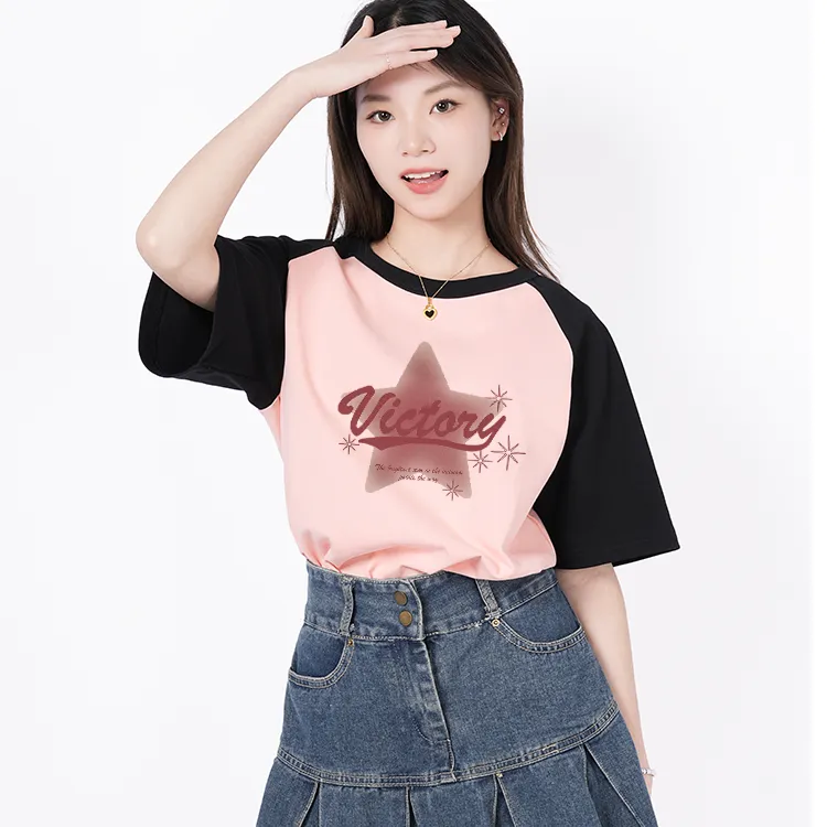 Cotton Raglan Sleeve T Shirt Women's-4