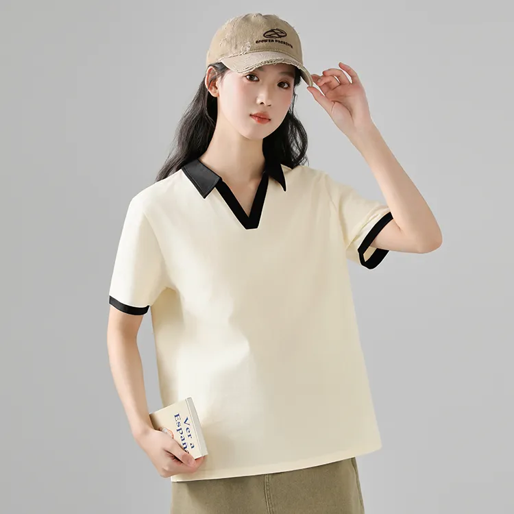 Cotton Polo Shirts Women's-4