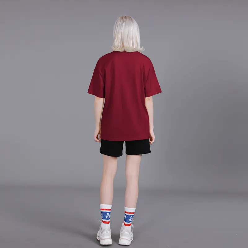 Cotton Drop Shoulder Sleeve T Shirt Women's-20