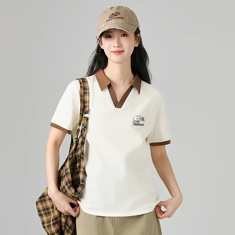Cotton Polo Shirts Women's-1