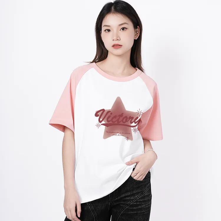 Cotton Raglan Sleeve T Shirt Women's-7