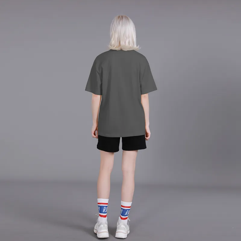 Cotton Drop Shoulder Sleeve T Shirt Women's-5
